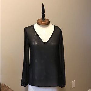 Romeo & Juliet Couture Sheer Slit Sleeve Blouse